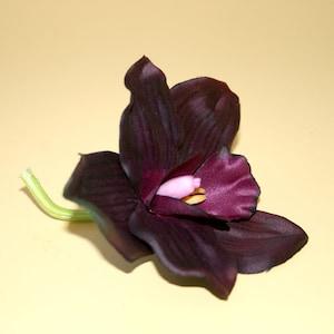 Plum Cymbidium Orchid Bloom - Artificial Flowers, Blossoms, Silk Flowers