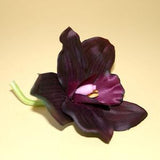 Plum Cymbidium Orchid Bloom - Artificial Flowers, Blossoms, Silk Flowers