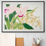 Oncidium Dancing Lady Orchid Flower Japanese Woodblock Floral Aesthetic Old Vintage Antique Botanical Naturalist Fine Art Poster Print
