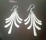 Erick's Sterling Silver Dangle Lily Flower Earrings Taxco.925