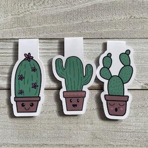 Cactus Magnetic Bookmarks / Succulent Magnetic Bookmark Set / Cactus Magnetic Bookmarks / Succulent Magnetic Bookmarks / Plant Lover Gift