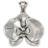 Orchid Jewelry Sterling Silver Orchid Pendant Handmade Flower Jewelry OR4-P