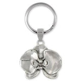 Orchid Jewelry Sterling Silver Orchid Key Ring Handmade Flower Jewelry OR4-KR