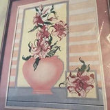 Vtg Candamar Designs Counted Cross Stitch Kit 14 Ct Tiger Lily Art Deco 80s 1980