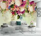 3D Peony Flower ZHUA6195 Wallpaper Wall Murals Removable Self-adhesive Zoe