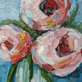 Peonies Oil Painting Canvas Stretcher Home Wall Decoration 15.7 x 11.8 inches