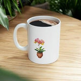 Orchid Plant | Cute Houseplant Mug with Care Instructions | Ceramic Mug 11oz
