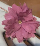 vntg cotton gerber daisy 3" flower 1940s victorian pink 1pc hand wrapped Germany