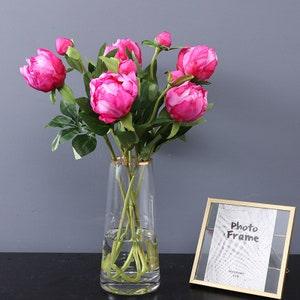 1Pc Artificial Flowers Bouquet Beautiful Silk Peony Wedding Home Table Decor Arrange Fake Plants Valentine's Day Present New