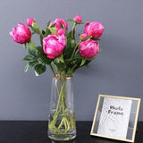 1Pc Artificial Flowers Bouquet Beautiful Silk Peony Wedding Home Table Decor Arrange Fake Plants Valentine's Day Present New