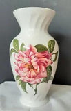 AYNSLEY 6" VASE Chelsea Flowers, PINK ROSE, CARNATION Bone China England