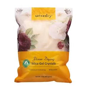 wisedry Silica Gel Crystal for Flowers Drying - 2 LBS Color Indicating Reusable