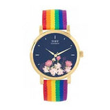 Toff London TLWS-70135 Ladies Pink Carnations Flower Watch