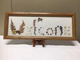 Framed Dried Pressed Flower Arrangement WELCOME Sign Hand Crafted Country Decor