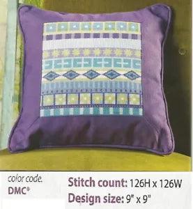 WATER LILY PILLOW  CROSS STITCH PATTERN ONLY  -  YD   REW