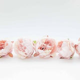 10 Mini Peonies in Light Pink - Silk Artificial Flowers - ITEM 01211
