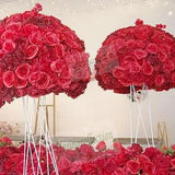 Passionate red flower centrepiece, Rose Floral  flower ball, Wedding centrepiece, wedding table flowers, Bridal Bouquets in Burgundy