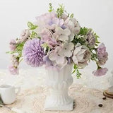 Tabletop Artificial Flowers with Vase Fake Peony Silk Hydrangea Bouquet Table
