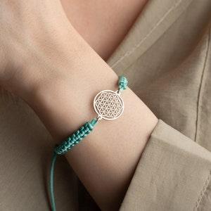 Flower Of Life Bracelet Seed Of Life Bracelet Sacred Geometry Bracelet Macrame Bracelet Adjustable Bracelet