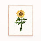 Sunflower Wall Art Print, Sunflower Print, Sunflower Prints Wall Art, Flower Painting, Floral Prints, Floral Wall Art, Living Room Print