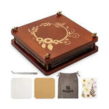 Large Wooden Flower Press Kit - DIY Arts and Craft Kit with Dried Flowers - 1...