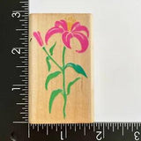 Rubber Stampede Lavish Lily Flower Z351E Wood Mounted Rubber Stamp