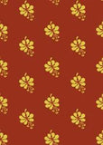 Circa 1825 Lily Gold on Burgundy Brown Background Quilt Fabric - 1 Yard
