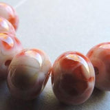 Handmade Glass Pink Beads Lampwork  Ginger Rose Bouquet (6)
