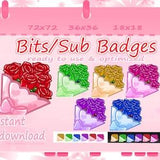 Rose Bouquet Bits/Sub Badges for Twitch