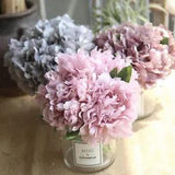 Peony Silk Flower Artificial Bouquet Fake Flower Home Wedding Decorations 5pcs S