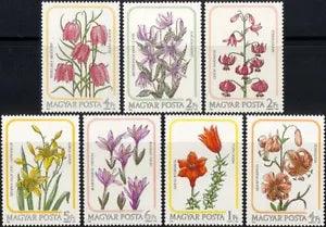Hungary 1985 Wild Flowers/Plants/Nature/Lily/Lilies/Violet/Saffron 7v set n45468