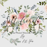 Pink Hydrangea Coral Rose Bouquet for DIY Save the Date, Invitation Card Making. WC228