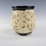 White Orchid Pot / Luminary 5" Diameter x 5 1/2" High