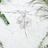 Orchid Line Art Sticker | Vinyl Sticker | Floral Stickers | Botanical Stickers I Waterproof Stickers
