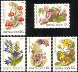 Russia 1988 Celandine/Lily/Lungwort/Forest Flowers/Plants/Nature 5v set (n17858)