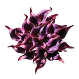 20pcs Artificial Calla Lily Flowers with Soft Latex Materials Bright Purple