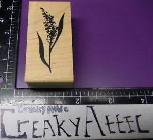 LILY WILD FLOWER PLUME GRASS STEM RUBBER STAMP ENDLESS CREATIONS G16 CREAKYATTIC