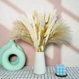 110 Pcs Pampas Grass Decor-Natural Dried Flowers, Reed Grass Bouquet 110 pcs