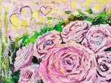 Original Painting Oil on Canvas 24x18cm Flower Impasto Artwork Pink Ranunculus