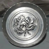 X5 Gorgeous Pewter/Silver Color PEONY REPOUSSE Round...
