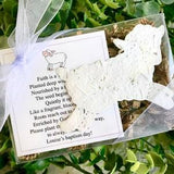 Plantable White Lamb Baptism Gift - Flower Seed Planting Gift Box - Godparents Gift
