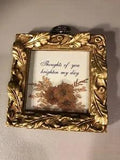 Ganz Framed Dried Flowers and Saying "Thoughts of You"
