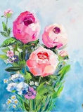 Peony Painting Impasto Oil Painting Bouquet Still life Painting, Wedding Gift