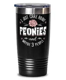 Funny Gift for Peonies Flower Lovers - Cute Peonies Flower Tumbler Mug 20oz Blac