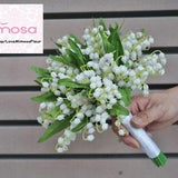 Lily of the Valley Bouquet, Bridal Bouquet, Bridesmaid Bouquets, Wedding Gifts, Silk Flower Bouquet, Boho Wedding, Rustic Wedding, Accessory