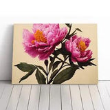 Adorable Peony Flowers Canvas Print Wall Art Framed Picture Home Decor Large