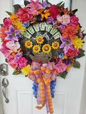 Extra Large Spring Summer Wreath Swag flower