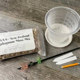 Phalaenopsis orchid repotting kit with 5.5??? clear round mesh pot, New Zealand Sphagnum Moss for orchids, Orchid repotting made easy
