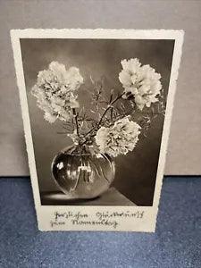 Carnations In Vase Postcard