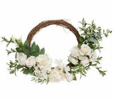 Casa Zeta-Jones 24" Illuminated Spring Floral Wreath in Cream